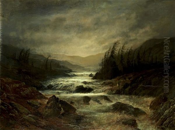 Riviere De Montagne Oil Painting by Gustave Dore