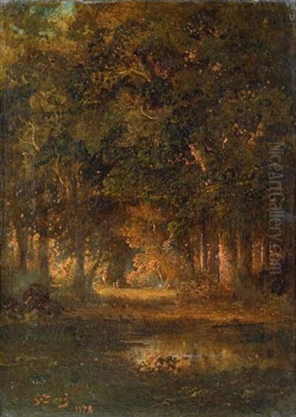 Paysage De Sous Bois Oil Painting by Gustave Dore