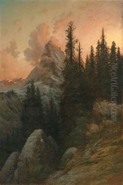 Blick Auf Das Matterhorn Oil Painting by Gustave Dore