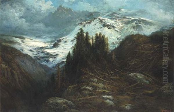 Mont Blanc Oil Painting by Gustave Dore