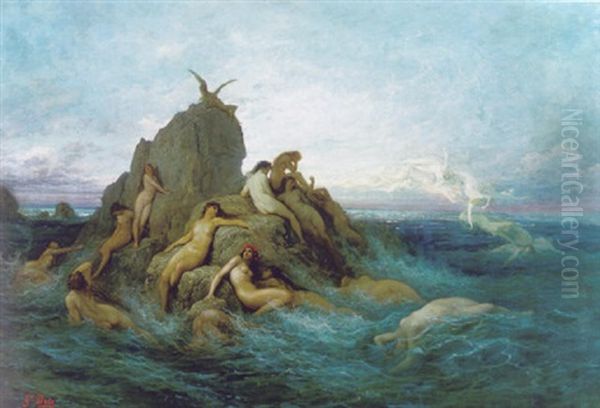 Les Oceanides Oil Painting by Gustave Dore