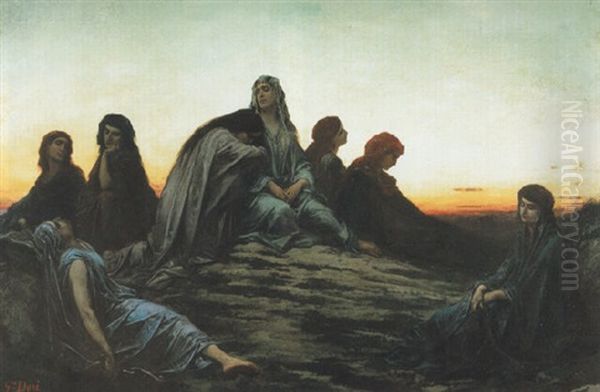 Le Sacrifice De Jephte Oil Painting by Gustave Dore