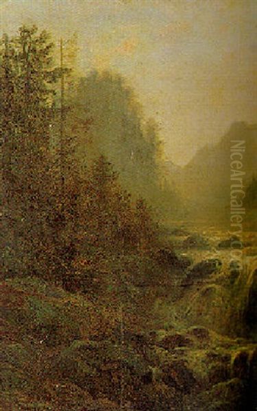 Torrent Dans Les Montagnes D'ecosse Oil Painting by Gustave Dore