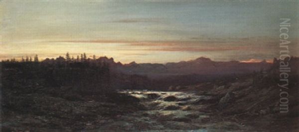 Paysage De Montagnes Oil Painting by Gustave Dore