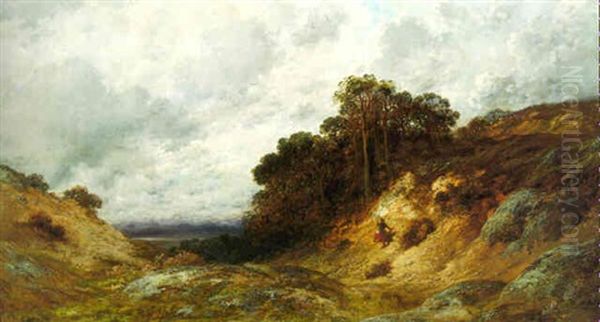 Scotch Landscape (souvenir Of Loch Leven) Oil Painting by Gustave Dore