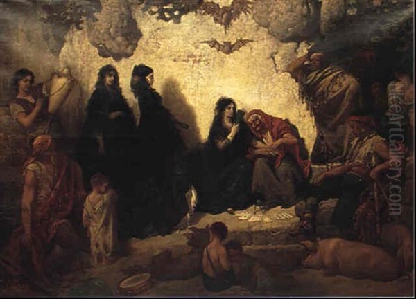 Hos Spagumman Oil Painting by Gustave Dore