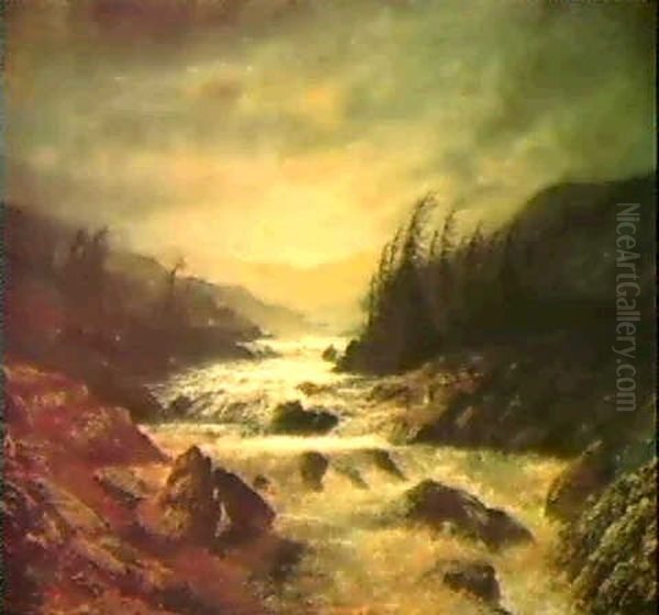 Riviere De Montagne Oil Painting by Gustave Dore