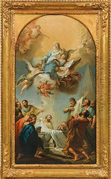 The Assumption Of The Virgin Oil Painting by Stephan Dorfmeister