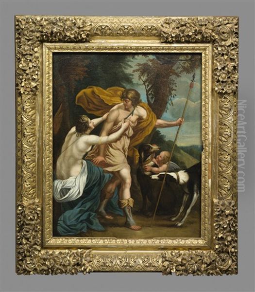 Venus Et Adonis Oil Painting by Louis Dorigny