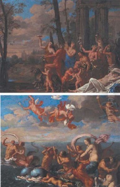 The Triumph Of Bacchus Oil Painting by Louis Dorigny