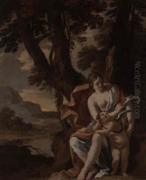 Venus Et L'amour Oil Painting by Michel Dorigny