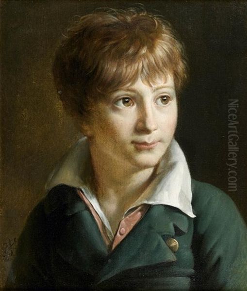 Portrait De Jeune Homme En Buste Oil Painting by Francois van Dorne