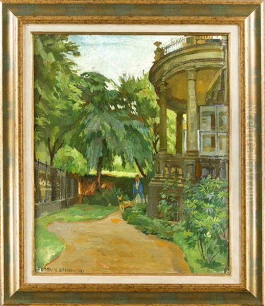 Bruhlsche Terrasse Oil Painting by Ferdinand Dorsch