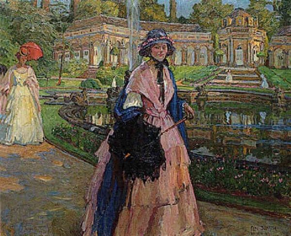 Spaziergang Im Park Der Eremitage, Bayreuth Oil Painting by Ferdinand Dorsch