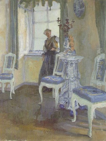 Blaue Stuhle Oil Painting by Ferdinand Dorsch