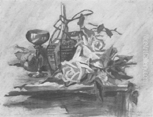 Stilleben Mit Rosen by Ferdinand Dorsch