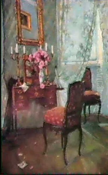 An Interior. Oil Painting by Ferdinand Dorsch