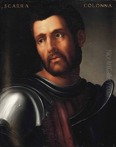 Portrait Of Giacomo Sciarra Colonna (1270-1329), Bust-length, In Armour Oil Painting by Dosso Dossi