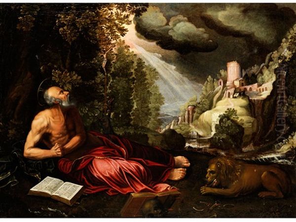 Der Heilige Hieronymus Oil Painting by Dosso Dossi