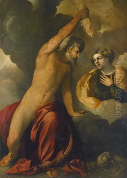 Jupiter And Semele Oil Painting by Dosso Dossi