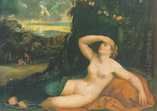 Venus Awakened By Cupid Oil Painting by Dosso Dossi