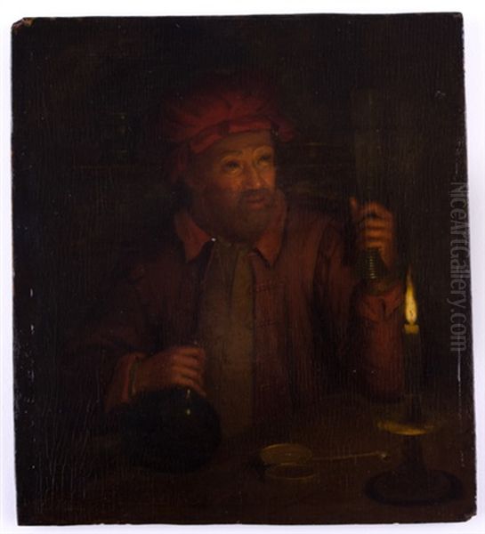 Der Weinkenner Oil Painting by Gerrit Dou