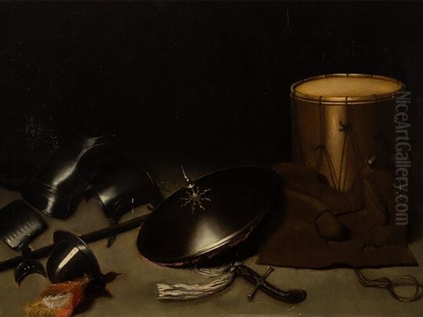 Still Life With Armor And Shield by Gerrit Dou