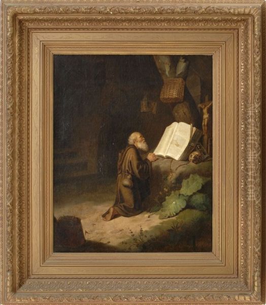 St. Jerome Reading In His Chamber Oil Painting by Gerrit Dou