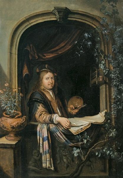 Bildnis Des Kunstlers Gerrit Dou Oil Painting by Gerrit Dou