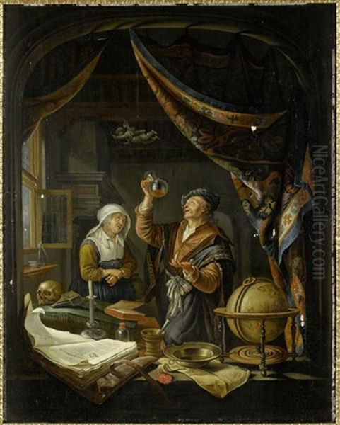 Besuch Beim Arzt Oil Painting by Gerrit Dou