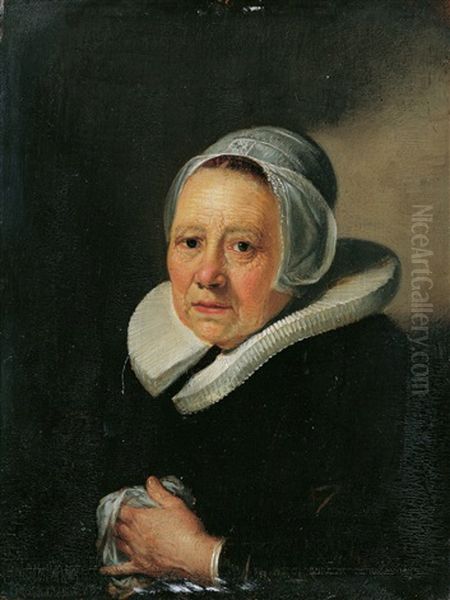 Bildnis Einer Alten Frau Oil Painting by Gerrit Dou