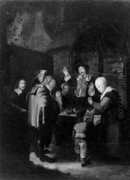 The Merchant Oil Painting by Gerrit Dou