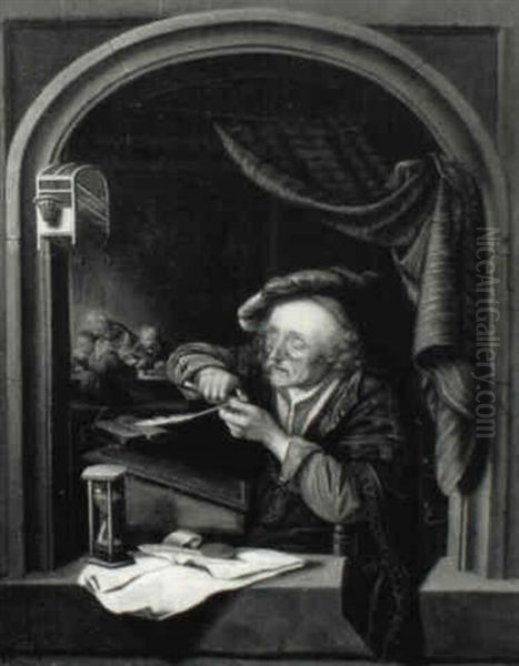 Scribe Oil Painting by Gerrit Dou