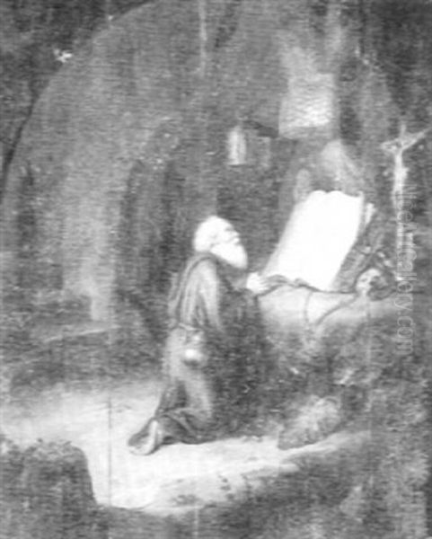 Praying Hermit Oil Painting by Gerrit Dou