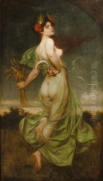 Allegorie Des Sommers Oil Painting by Franz Bohumil Doubek