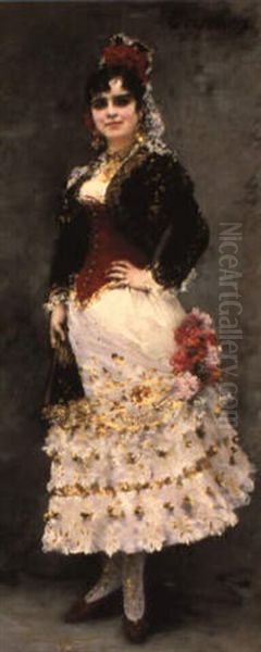 Mlle. Galli-marie In The Role Of Carmen Oil Painting by Henri Lucien Doucet