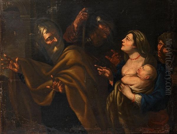 The Denial Of Saint Peter Oil Painting by Gerard Douffet