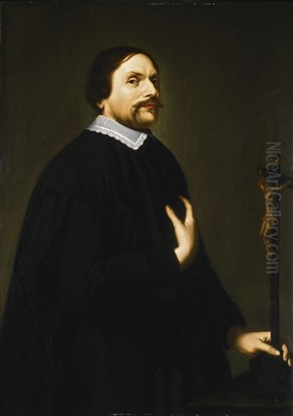 Portrait Of A Prelate Oil Painting by Gerard Douffet