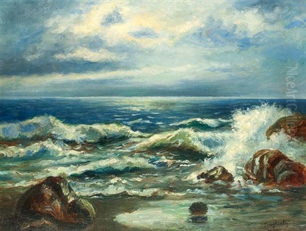 Moonlit Coast Oil Painting by Paul Dougherty