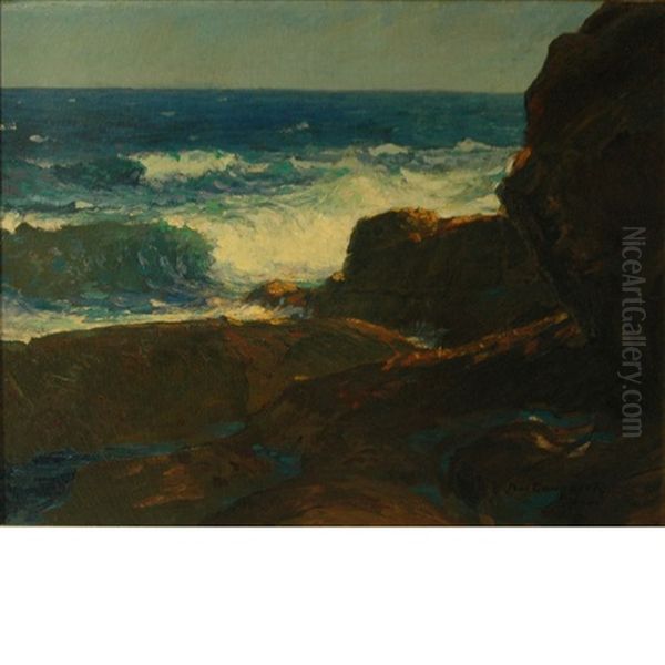 Seascape, Monhegan Island, Maine Oil Painting by Paul Dougherty