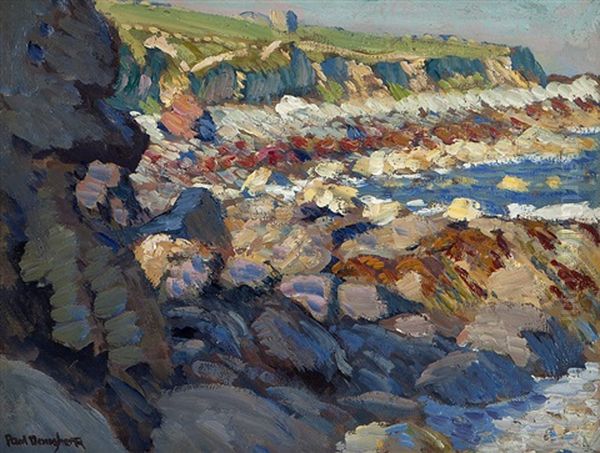 Rocky Coastal Oil Painting by Paul Dougherty