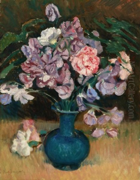 Still Life With Peonies And Pinks Oil Painting by Paul Dougherty