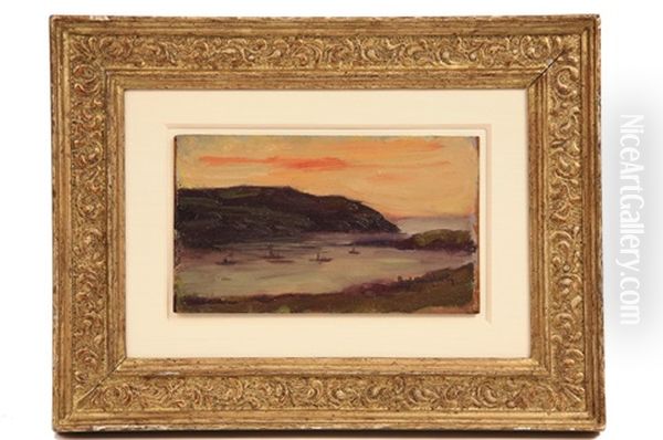 Sunset Monhegan Oil Painting by Paul Dougherty