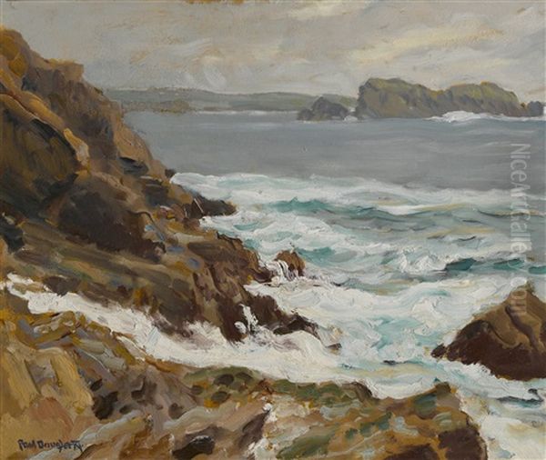 Rocky Coast Oil Painting by Paul Dougherty