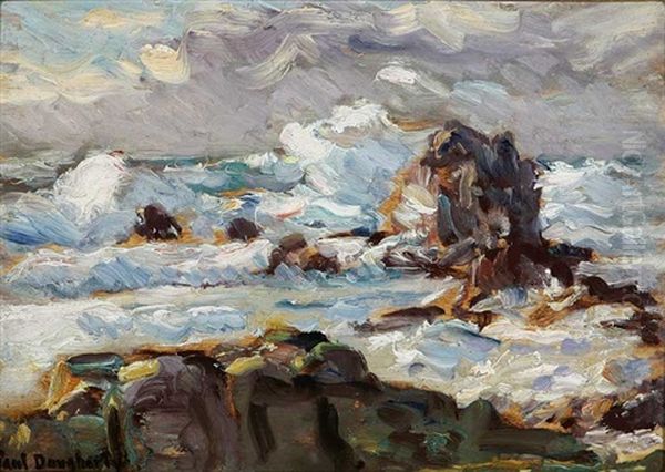 Rocks And Surf Oil Painting by Paul Dougherty