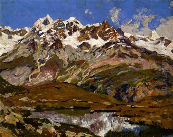 The Weisshorn Massif, Switzerland Oil Painting by Paul Dougherty