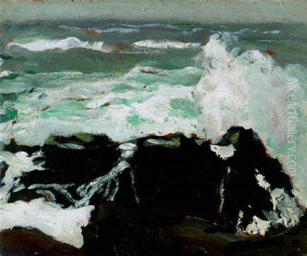 A Stormy Day Over The Sea Oil Painting by Paul Dougherty