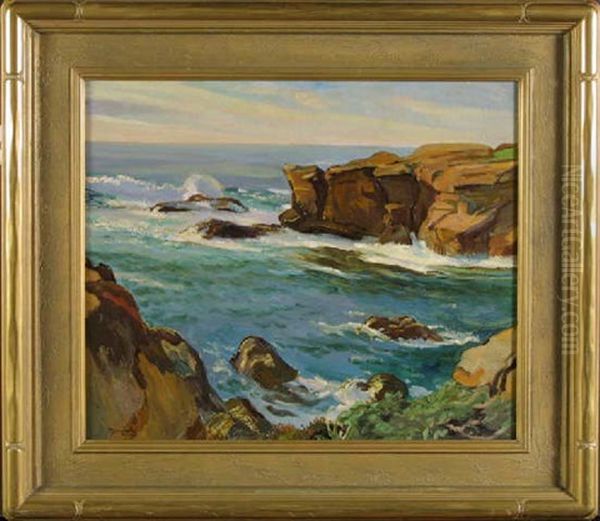 Coastal Cove Oil Painting by Paul Dougherty