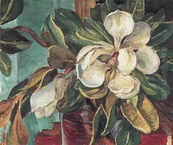 Magnolia Blossoms Oil Painting by Paul Dougherty