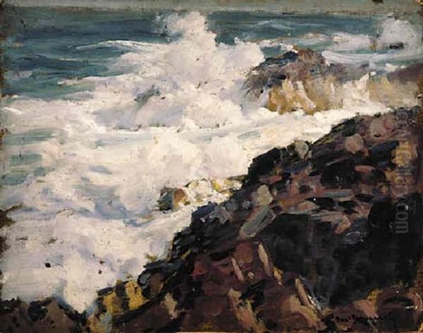 Surf On Clodgy Oil Painting by Paul Dougherty